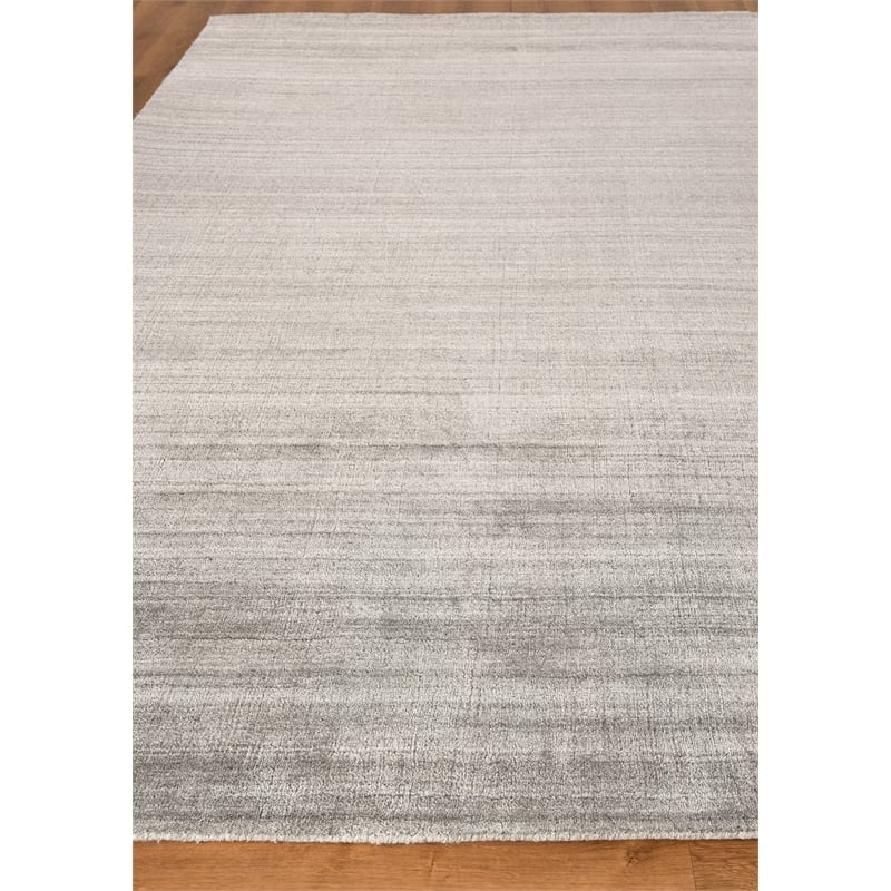 Sanctuary Handloomed Bamboo Silk/Wool Gray 9'x12' Area Rug