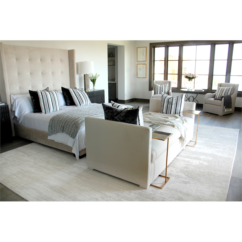 Sanctuary Handloomed Bamboo Silk/Wool Ivory 10'x14' Area Rug