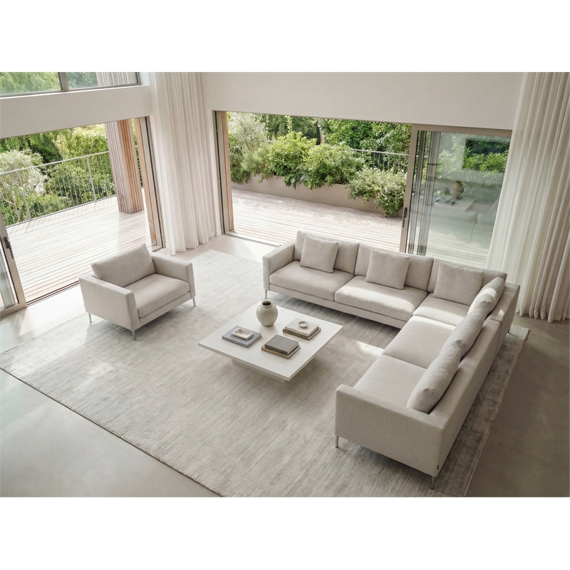 Sanctuary Handloomed Bamboo Silk/Wool Ivory 10'x14' Area Rug