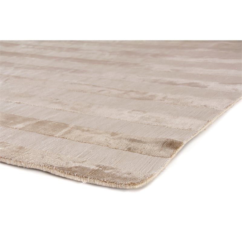 Rugby Handloomed Viscose Beige 10'x14' Area Rug