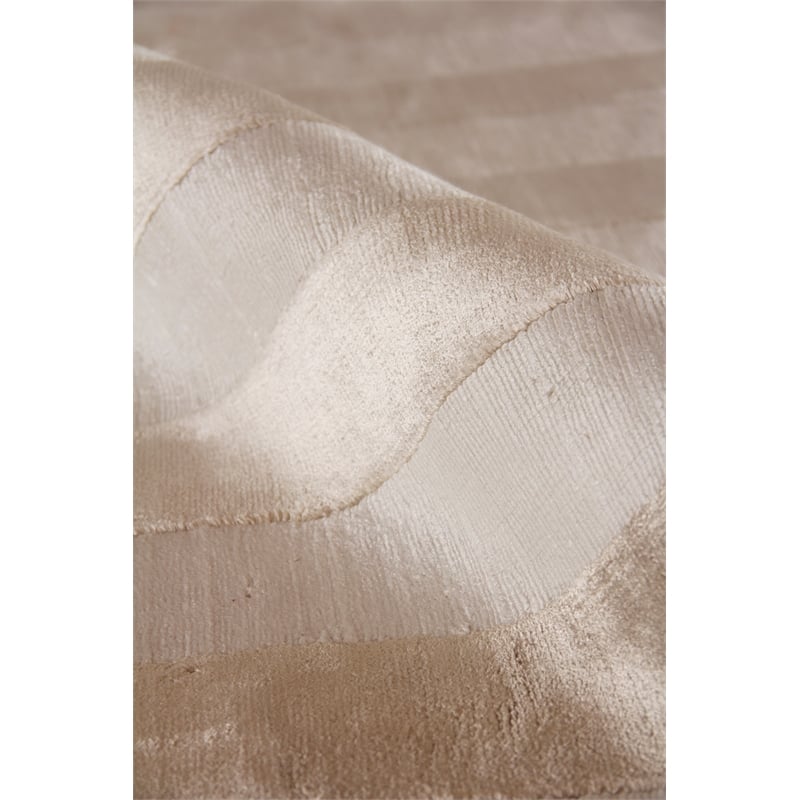 Rugby Handloomed Viscose Beige 10'x14' Area Rug