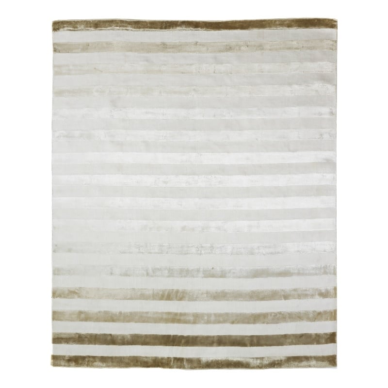 Rugby Handloomed Viscose Beige 12'x15' Area Rug