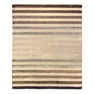 Rugby Handloomed Viscose Brown 10'x14' Area Rug