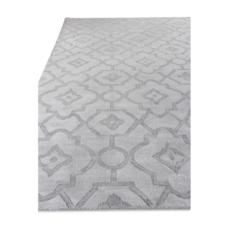 Samara Handloomed Bamboo Silk Aqua 9'x12' Area Rug
