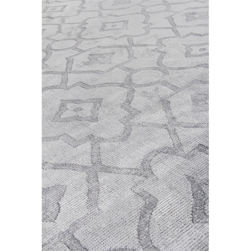 Samara Handloomed Bamboo Silk Aqua 9'x12' Area Rug