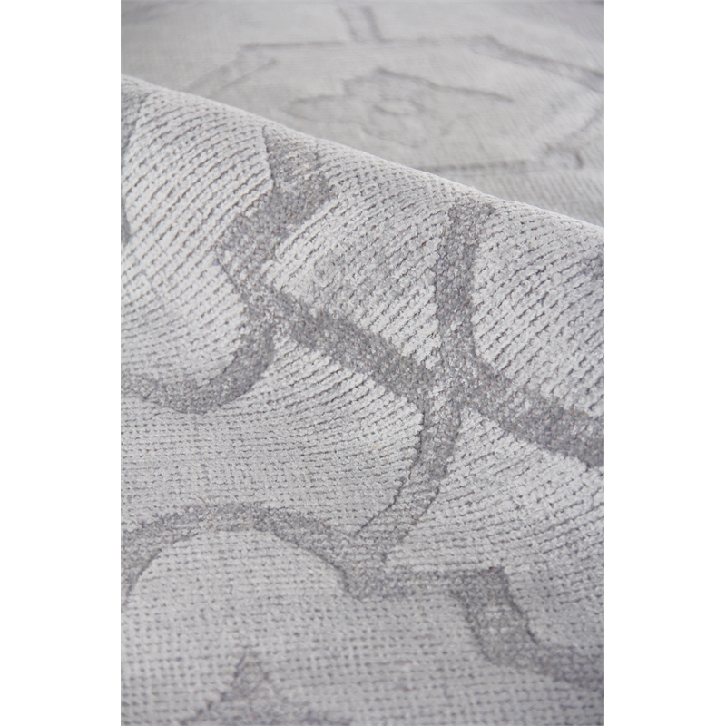 Samara Handloomed Bamboo Silk Aqua 9'x12' Area Rug