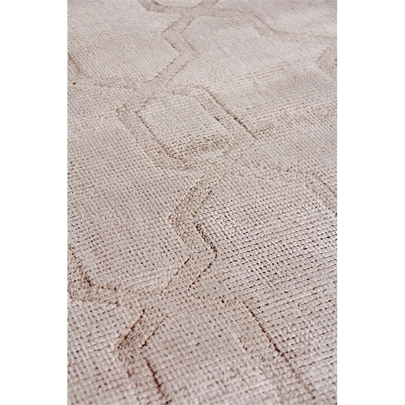 Samara Handloomed Bamboo Silk Beige 8'x10' Area Rug