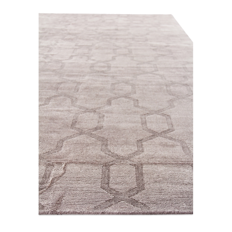 Samara Handloomed Bamboo Silk Beige 8'x10' Area Rug