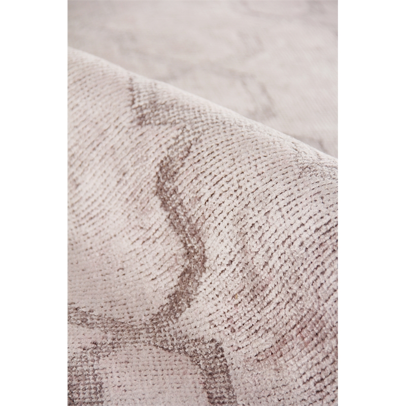 Samara Handloomed Bamboo Silk Beige 8'x10' Area Rug