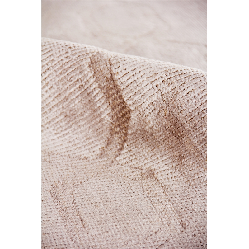 Samara Handloomed Bamboo Silk Beige 8'x10' Area Rug