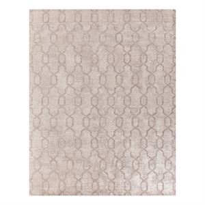 Samara Handloomed Bamboo Silk Beige 8'x10' Area Rug