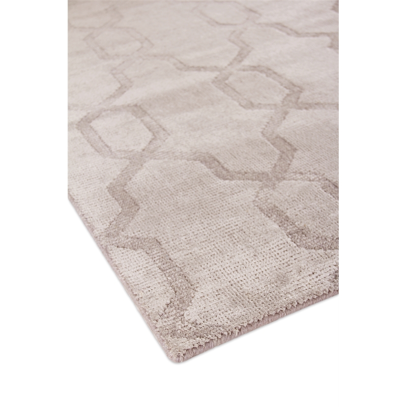 Samara Handloomed Bamboo Silk Light Silver 10'x14' Area Rug