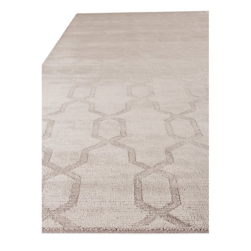 Samara Handloomed Bamboo Silk Light Silver 10'x14' Area Rug
