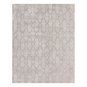 Samara Handloomed Bamboo Silk Light Silver 12'x15' Area Rug