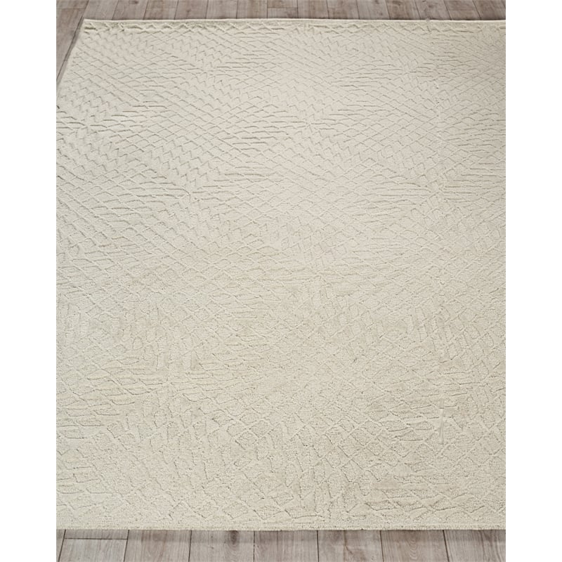 Sandro Hand-Tufted New Zealand Wool Cream 6'x9' Area Rug