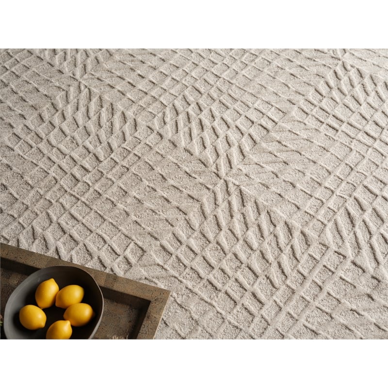 Sandro Hand-Tufted New Zealand Wool Silver 4'x6' Area Rug
