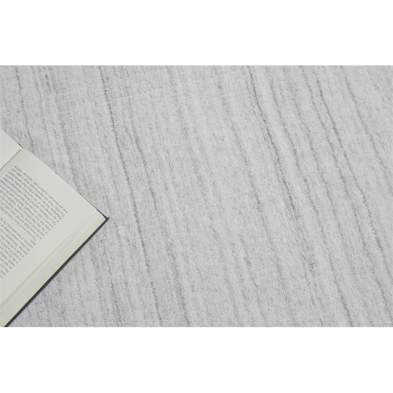 Serenity Handloomed Pet Ivory/Gray 8'x10' Area Rug