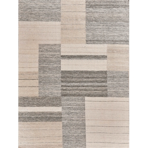 Scandinavian Handloomed New Zealand Wool Ivory/Blue/Gray 9'x12' Area Rug