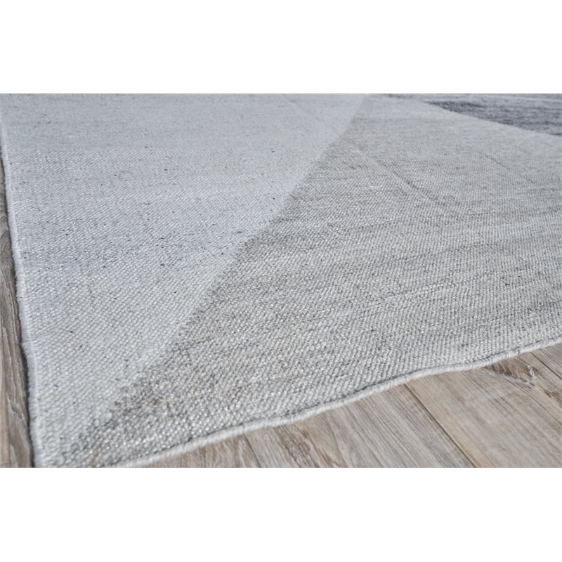 Scandinavian Handloomed New Zealand Wool Gray 3'x5' Area Rug