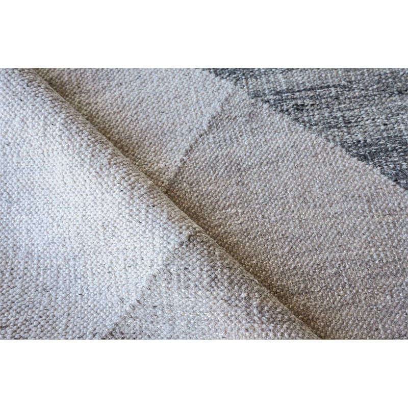 Scandinavian Handloomed New Zealand Wool Gray 3'x5' Area Rug