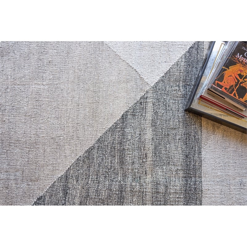Scandinavian Handloomed New Zealand Wool Gray 3'x5' Area Rug