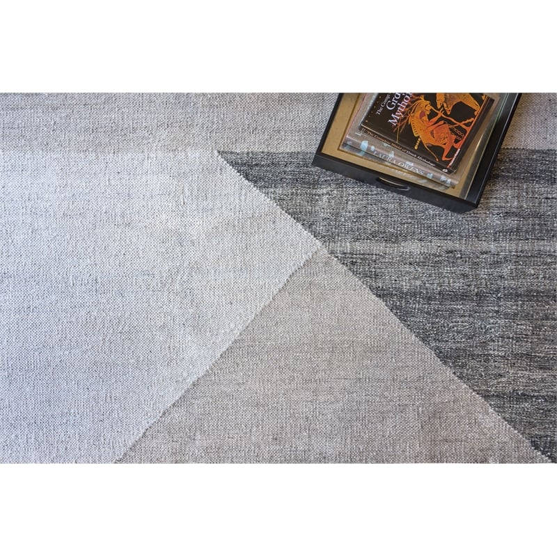 Scandinavian Handloomed New Zealand Wool Gray 3'x5' Area Rug