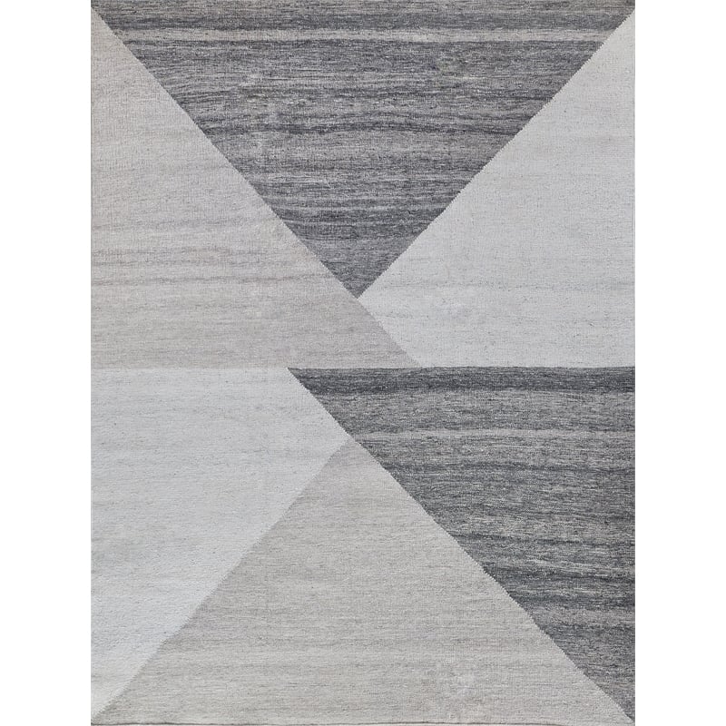 Scandinavian Handloomed New Zealand Wool Gray 3'x5' Area Rug