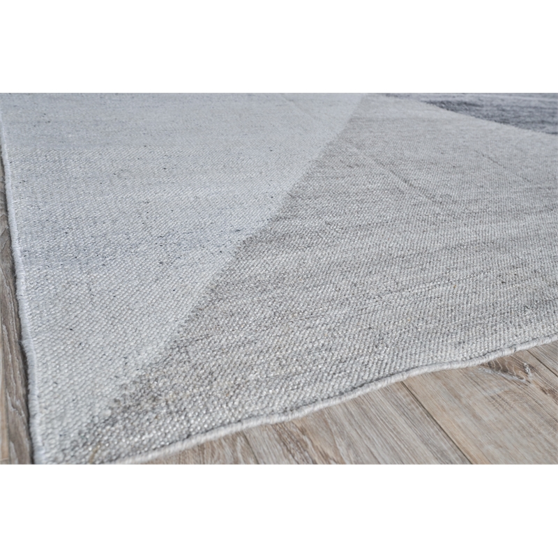 Scandinavian Handloomed New Zealand Wool Gray 8'x10' Area Rug