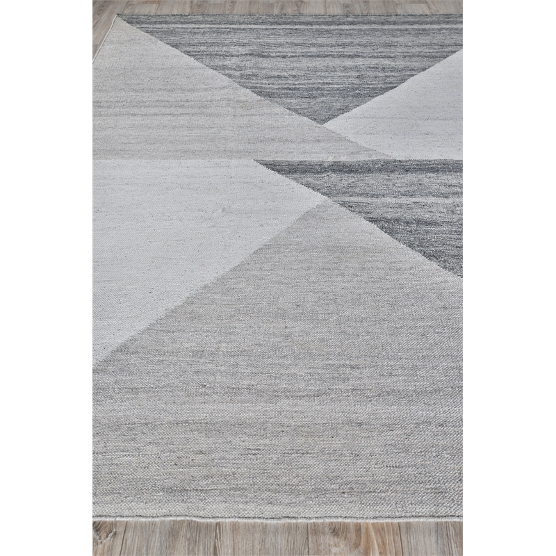 Scandinavian Handloomed New Zealand Wool Gray 9'x12' Area Rug