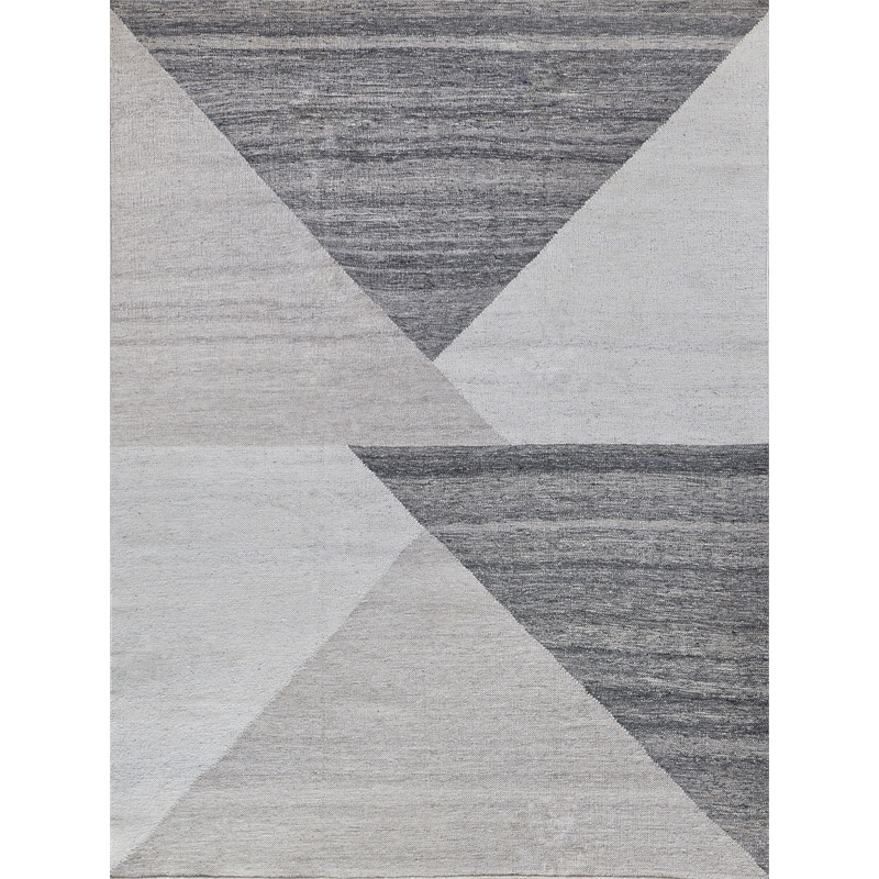 Scandinavian Handloomed New Zealand Wool Gray 9'x12' Area Rug