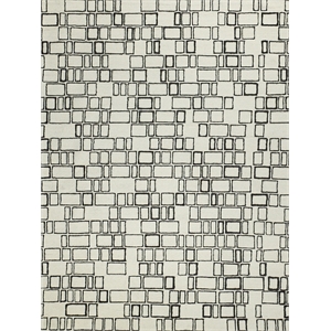 Soho Hand-Tufted New Zealand Wool Ivory/Black 9'x12' Area Rug