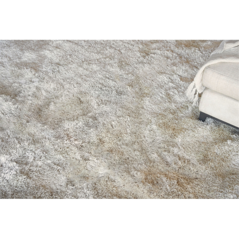 Sumo Shag Handloomed Polyester/Microfiber Ivory 9'6