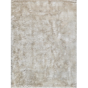 Sumo Shag Handloomed Polyester/Microfiber Ivory 9'x12' Area Rug