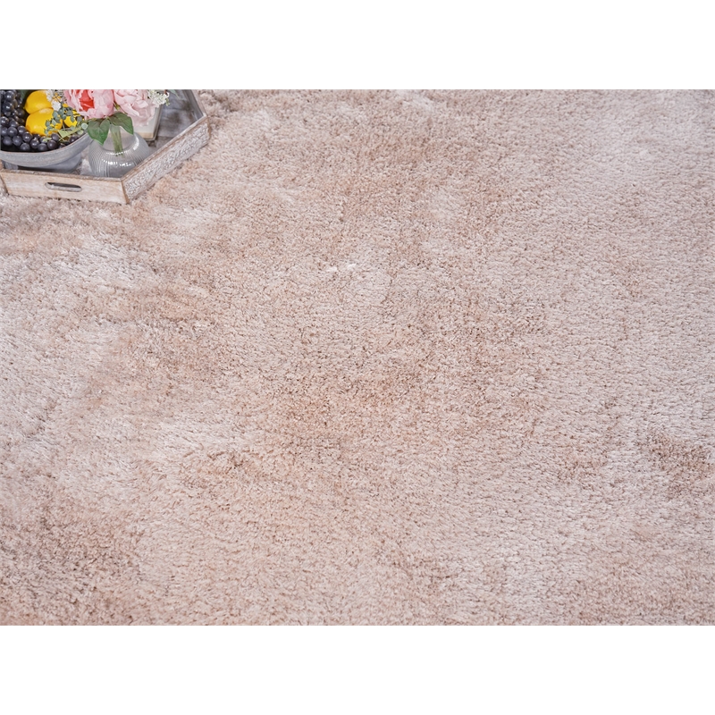 Sumo Shag Handloomed Polyester/Microfiber Pink 11'6