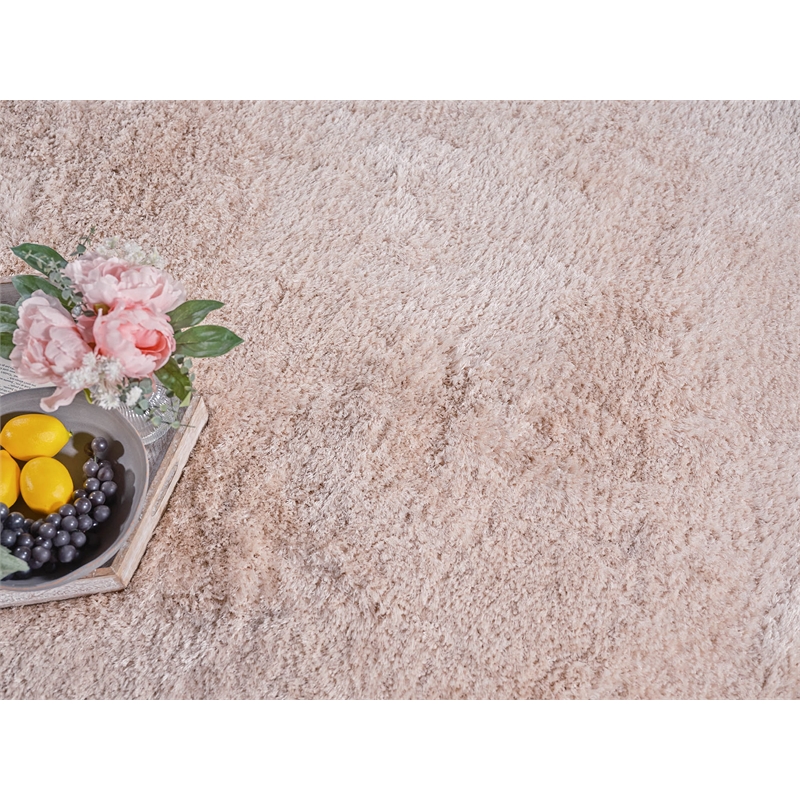 Sumo Shag Handloomed Polyester/Microfiber Pink 8'x11' Area Rug