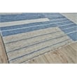 Scandinavian Handloomed New Zealand Wool Blue/Ivory 3'x5' Area Rug