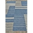 Scandinavian Handloomed New Zealand Wool Blue/Ivory 3'x5' Area Rug