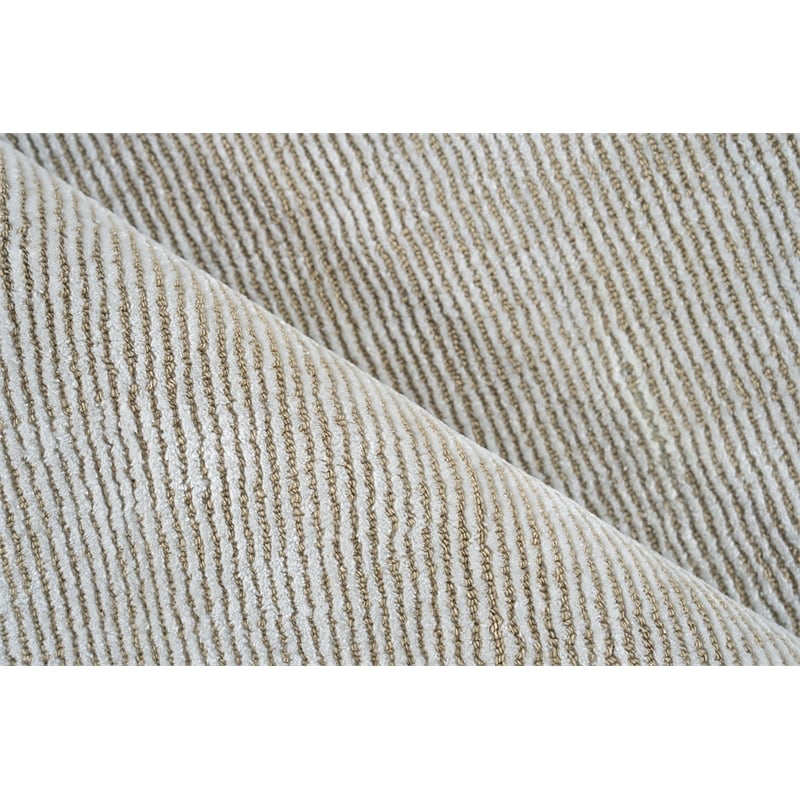 Serena Handloomed Nylon/Bamboo Silk Beige 8'x10' Area Rug