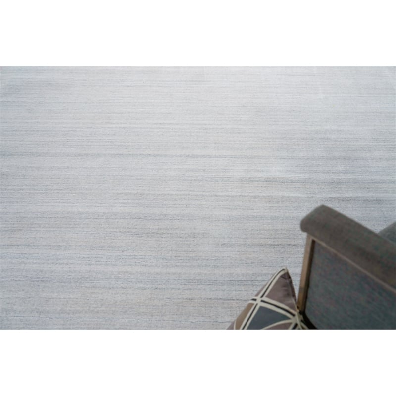 Serenity Handloomed Pet Light Grey/Ivory 10'x14' Area Rug