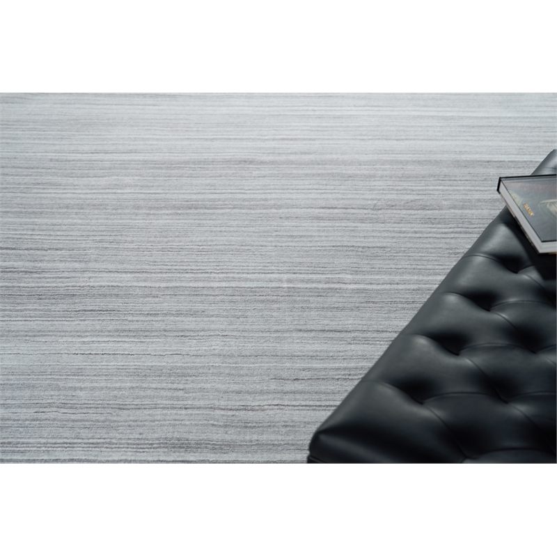 Serenity Handloomed Pet Light Grey/Ivory 14'x18' Area Rug