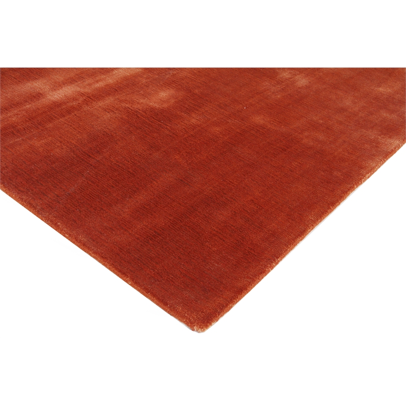 Smart Gem Handloomed Wool/Viscose Orange 6'x9' Area Rug
