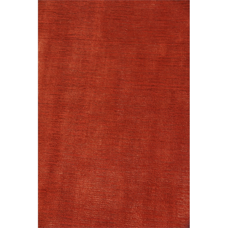 Smart Gem Handloomed Wool/Viscose Orange 6'x9' Area Rug