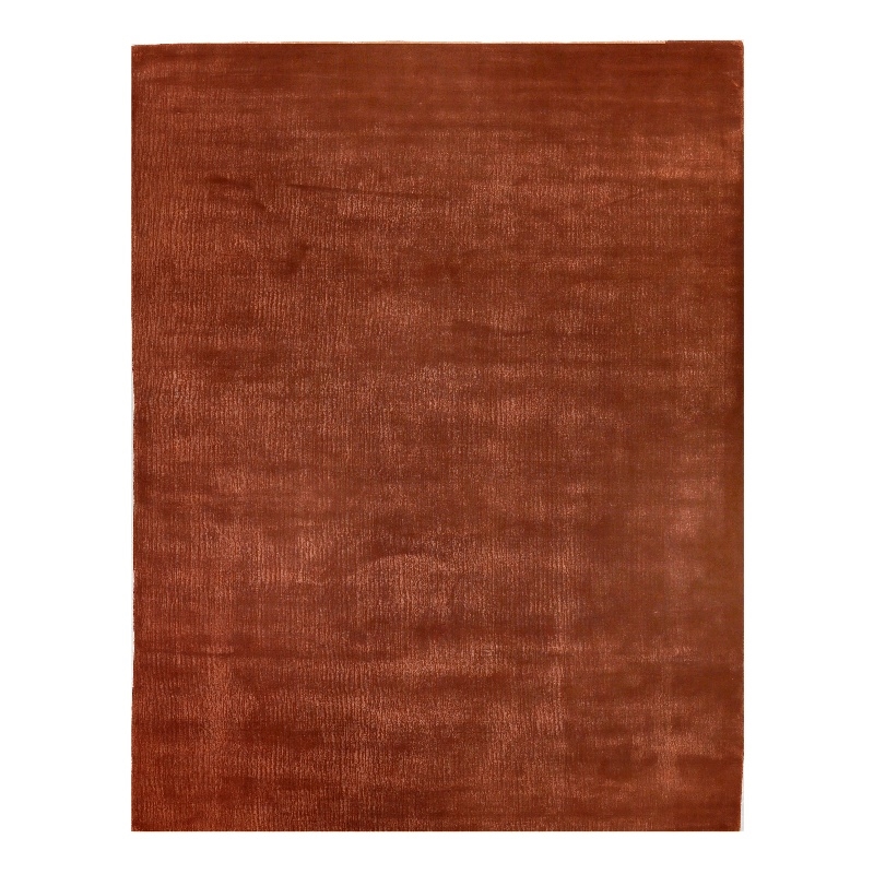 Smart Gem Handloomed Wool/Viscose Orange 6'x9' Area Rug