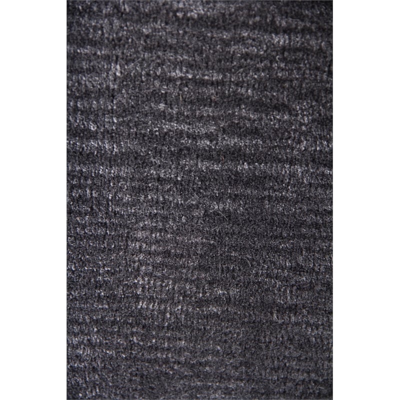 Smart Gem Handloomed Wool/Viscose Charcoal 9'x12' Area Rug
