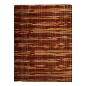 Soho Hand-Knotted New Zealand Wool Rust 9'x10' Area Rug