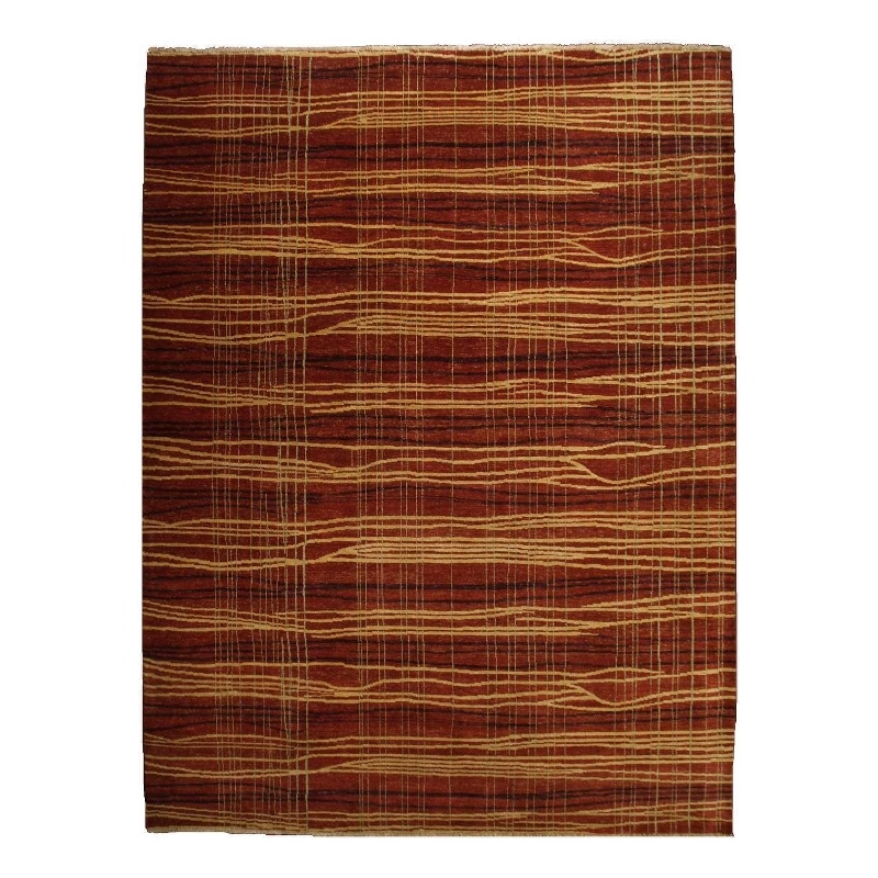 Soho Hand-Knotted New Zealand Wool Rust 9'x10'6