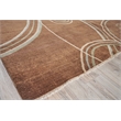 Soho Hand-Knotted New Zealand Wool Brown 9'x10' Area Rug