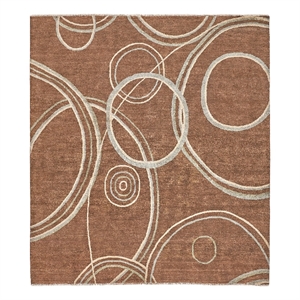 Soho Hand-Knotted New Zealand Wool Brown 9'x10' Area Rug