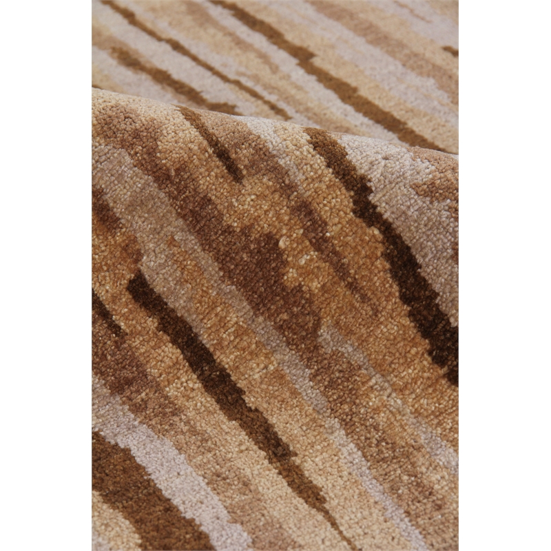 Soho Hand-Knotted New Zealand Wool Gold/Multi 9'x10' Area Rug