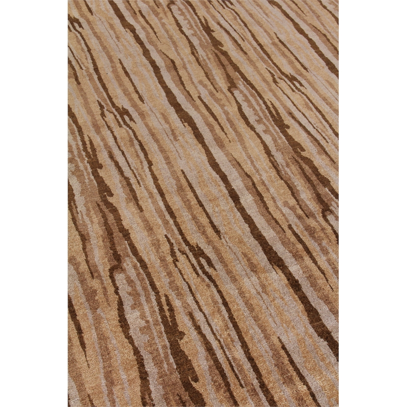 Soho Hand-Knotted New Zealand Wool Gold/Multi 9'x10' Area Rug